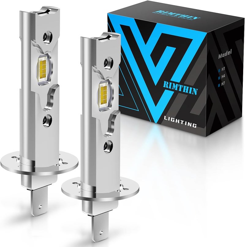 rimthin H1 Fog Light Bulbs, 32,000LM 6000K Super Brighterness, Fanless 1:1 Mini Size, No Adapter Required, Plug and Play, Pack of 2 - Image 1